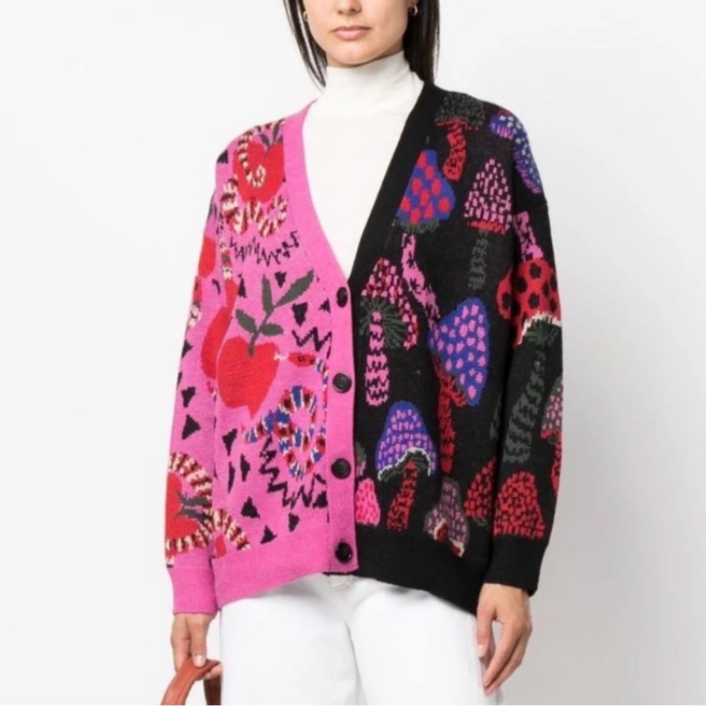 [farm rio] snakes and mushrooms button-down cardigan